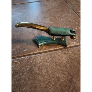 Vintage Sabra Brass Nutcracker Verdigris Patina Made in Israel Mid Century Decor